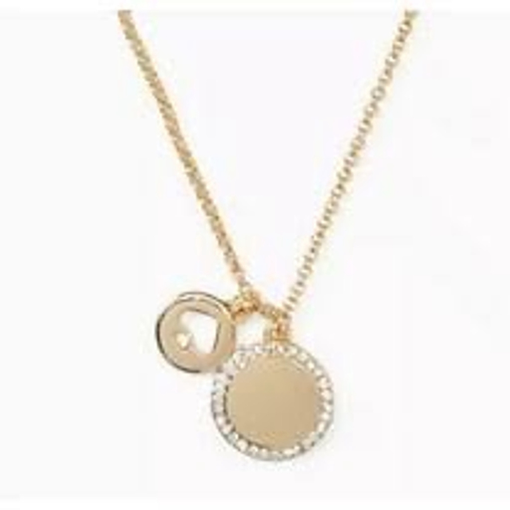 Kate Spade Spot the Spade Pave Pendant Necklace One Size